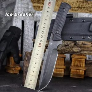 Cold Blade Ice Breaker Handmade Hunting Knife by HikingElements - Sleipner Steel.
