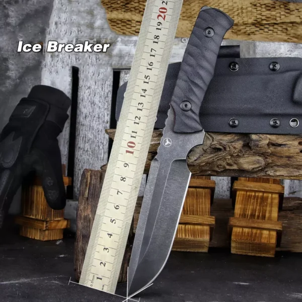 Cold Blade Ice Breaker Handmade Hunting Knife by HikingElements - Sleipner Steel.