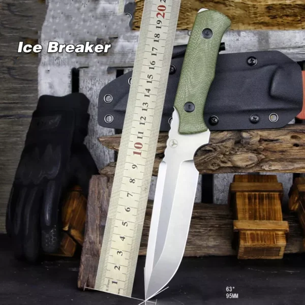 Cold Blade Ice Breaker Handmade Hunting Knife by HikingElements - Sleipner Steel.