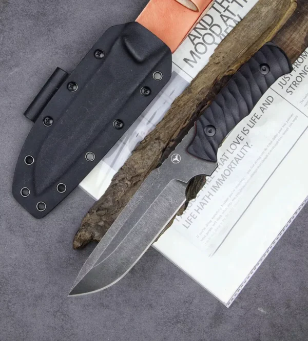 Cold Blade Ice Breaker Handmade Hunting Knife by HikingElements - Sleipner Steel.