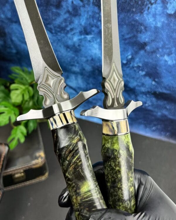 HikingElements Collectible Handcrafted Wootz Steel Dirk Fixed Blade Hunting Dagger