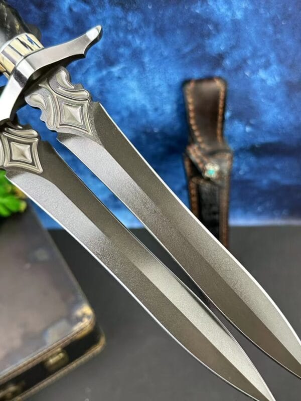 HikingElements Collectible Handcrafted Wootz Steel Dirk Fixed Blade Hunting Dagger