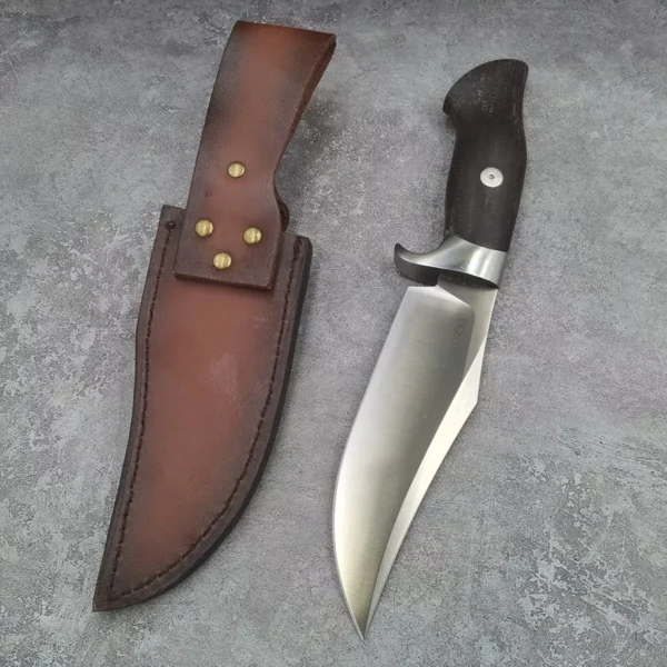 DC53 Steel Fixed Blade Tactical Knife with Linen Handle - HikingElements