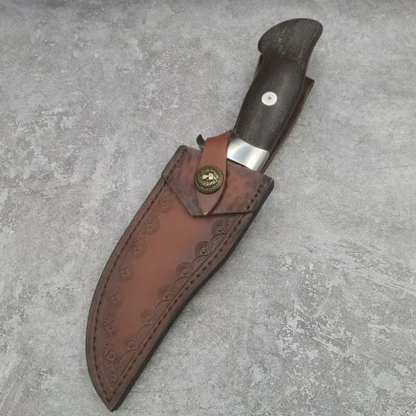 DC53 Steel Fixed Blade Tactical Knife with Linen Handle - HikingElements