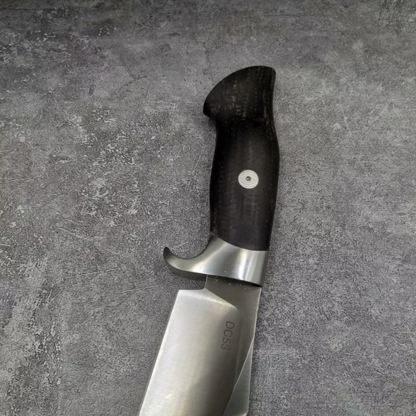 DC53 Steel Fixed Blade Tactical Knife with Linen Handle - HikingElements