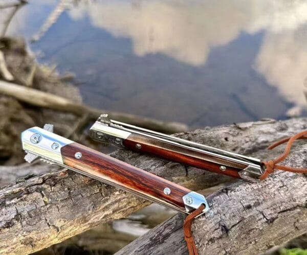 Damascus Steel VG10 Blade Folding Knife Wooden Handle Ball Bearing Camping Portable Hunting Knife Outdoor EDC Tool
