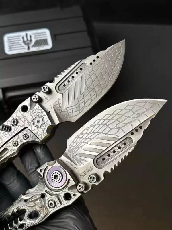 Miller T1 Heavy Tactical Folding Knife by HikingElements - Rugged Survival Tool.