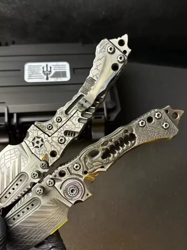 Miller T1 Heavy Tactical Folding Knife by HikingElements - Rugged Survival Tool.