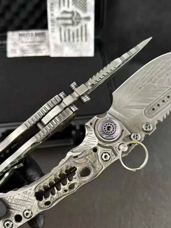 Miller T1 Heavy Tactical Folding Knife by HikingElements - Rugged Survival Tool.