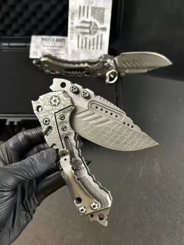 Miller T1 Heavy Tactical Folding Knife by HikingElements - Rugged Survival Tool.