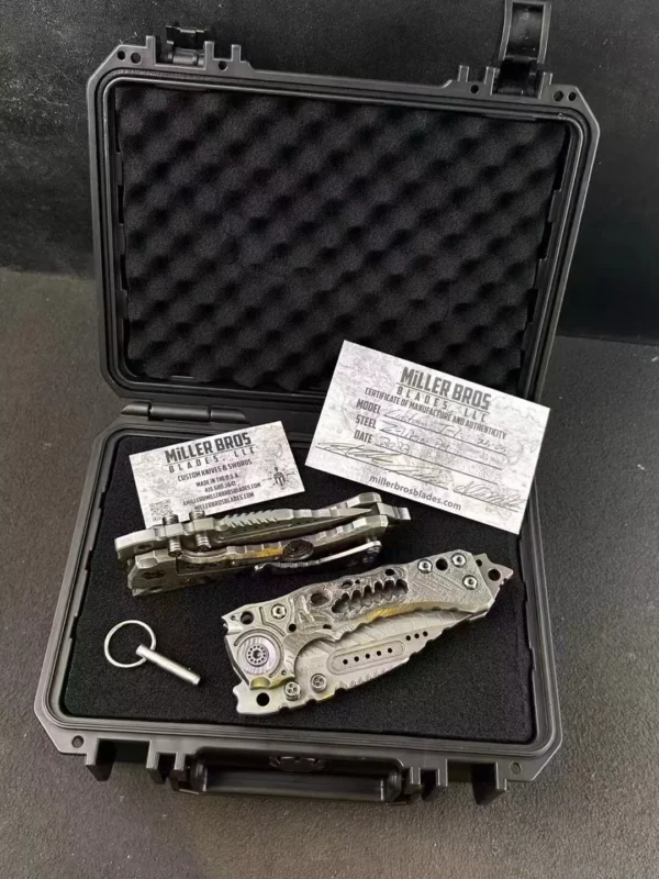 Miller T1 Heavy Tactical Folding Knife by HikingElements - Rugged Survival Tool.
