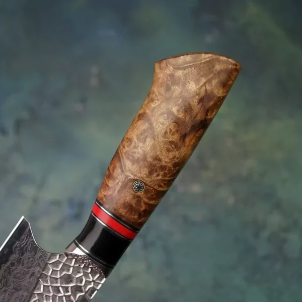 Japanese-style VG10 Damascus steel Santoku knife for chefs - HikingElements