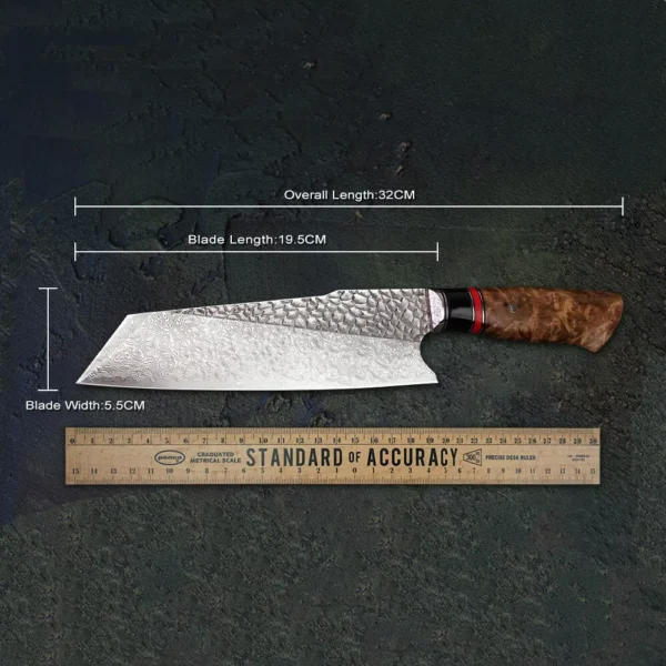 Japanese-style VG10 Damascus steel Santoku knife for chefs - HikingElements
