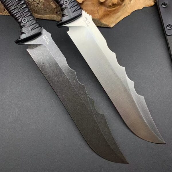 HikingElements M390 Blade Folding Knife with Ball Bearing, Titanium Clip, and Wood Handle