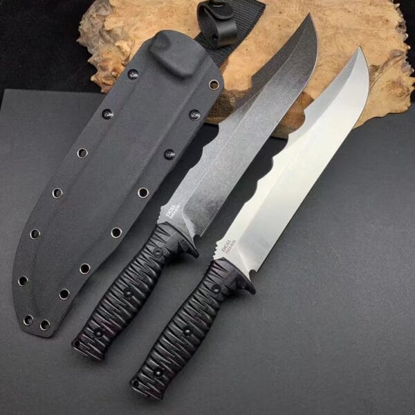 HikingElements M390 Blade Folding Knife with Ball Bearing, Titanium Clip, and Wood Handle