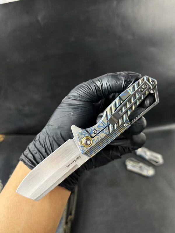 Little Tank M390 Folding Knife with Titanium Handle - HikingElements