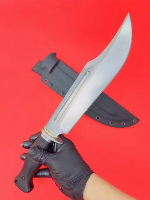 HikingElements 780 Wild Ox Tactical Knife - DC53 Steel Blade with G10 Handle and K-Sheath