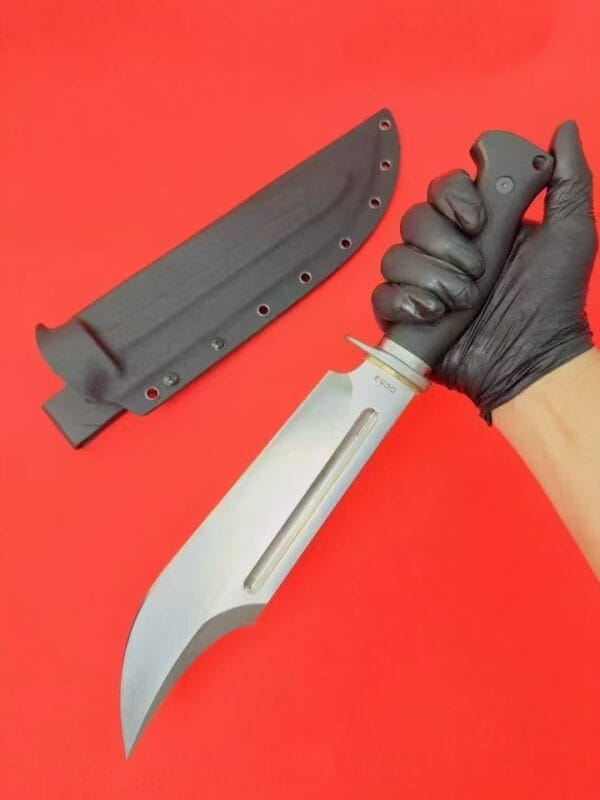 HikingElements 780 Wild Ox Tactical Knife - DC53 Steel Blade with G10 Handle and K-Sheath