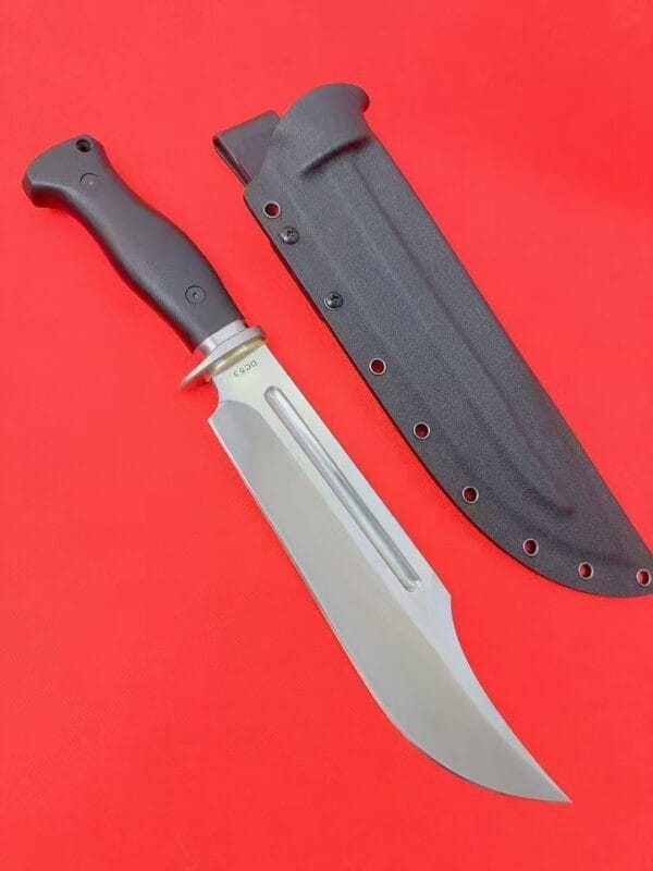 HikingElements 780 Wild Ox Tactical Knife - DC53 Steel Blade with G10 Handle and K-Sheath