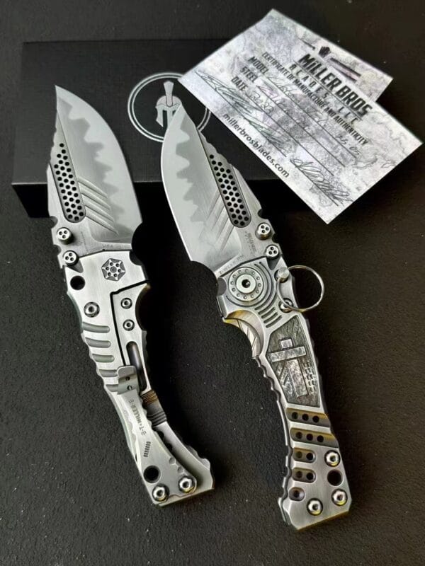 Z-Wear Powder Steel Folding Tactical Knife with TC4 Titanium - HikingElements