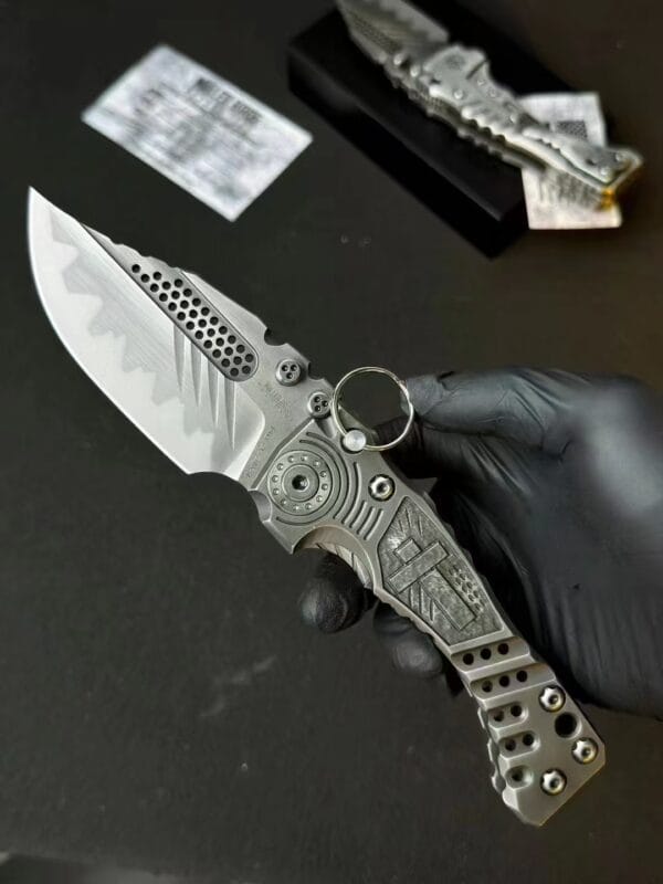 Z-Wear Powder Steel Folding Tactical Knife with TC4 Titanium - HikingElements