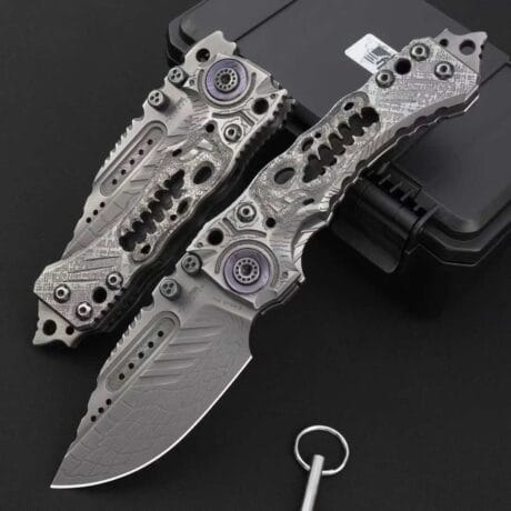 Miller T1 Heavy Tactical Folding Knife by HikingElements - Rugged Survival Tool.