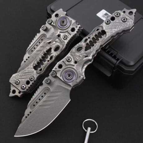 Miller T1 Heavy Tactical Folding Knife by HikingElements - Rugged Survival Tool.