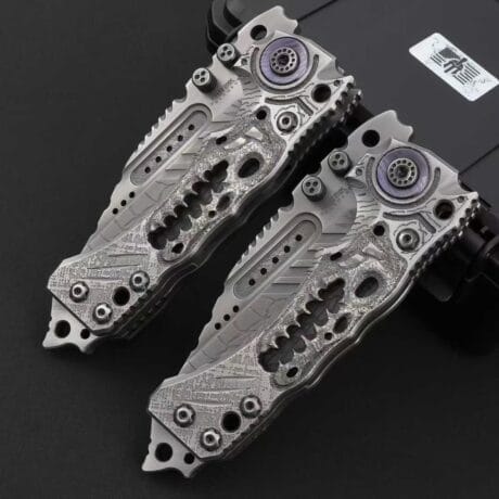 Miller T1 Heavy Tactical Folding Knife by HikingElements - Rugged Survival Tool.