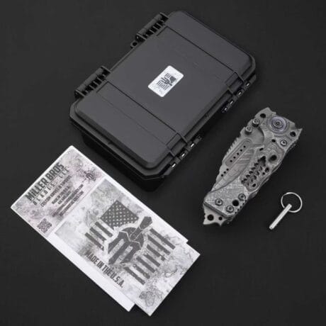 Miller T1 Heavy Tactical Folding Knife by HikingElements - Rugged Survival Tool.