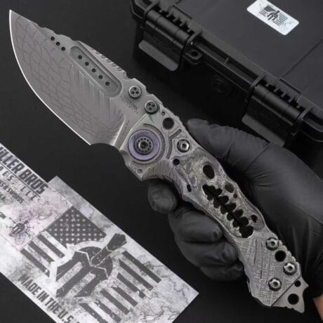 Miller T1 Heavy Tactical Folding Knife by HikingElements - Rugged Survival Tool.