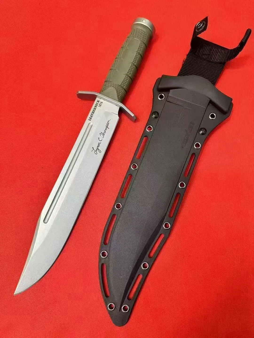 Cold Steel Leatherneck USMC Survival Knife Lynn Thompson Signed - HikingElements