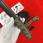 RMJ Tactical Jungle Combat Fixed Blade Knife with Gray Tungsten Blade and Black G10 Handle - HikingElements