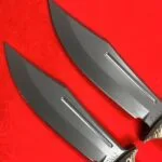 RMJ Tactical Jungle Combat Fixed Blade Knife with Gray Tungsten Blade and Black G10 Handle - HikingElements